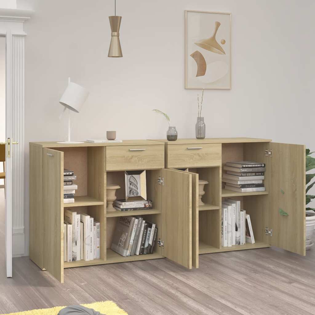 Buffet Chêne sonoma 160x36x75 cm Bois d'ingénierie - XIOS
