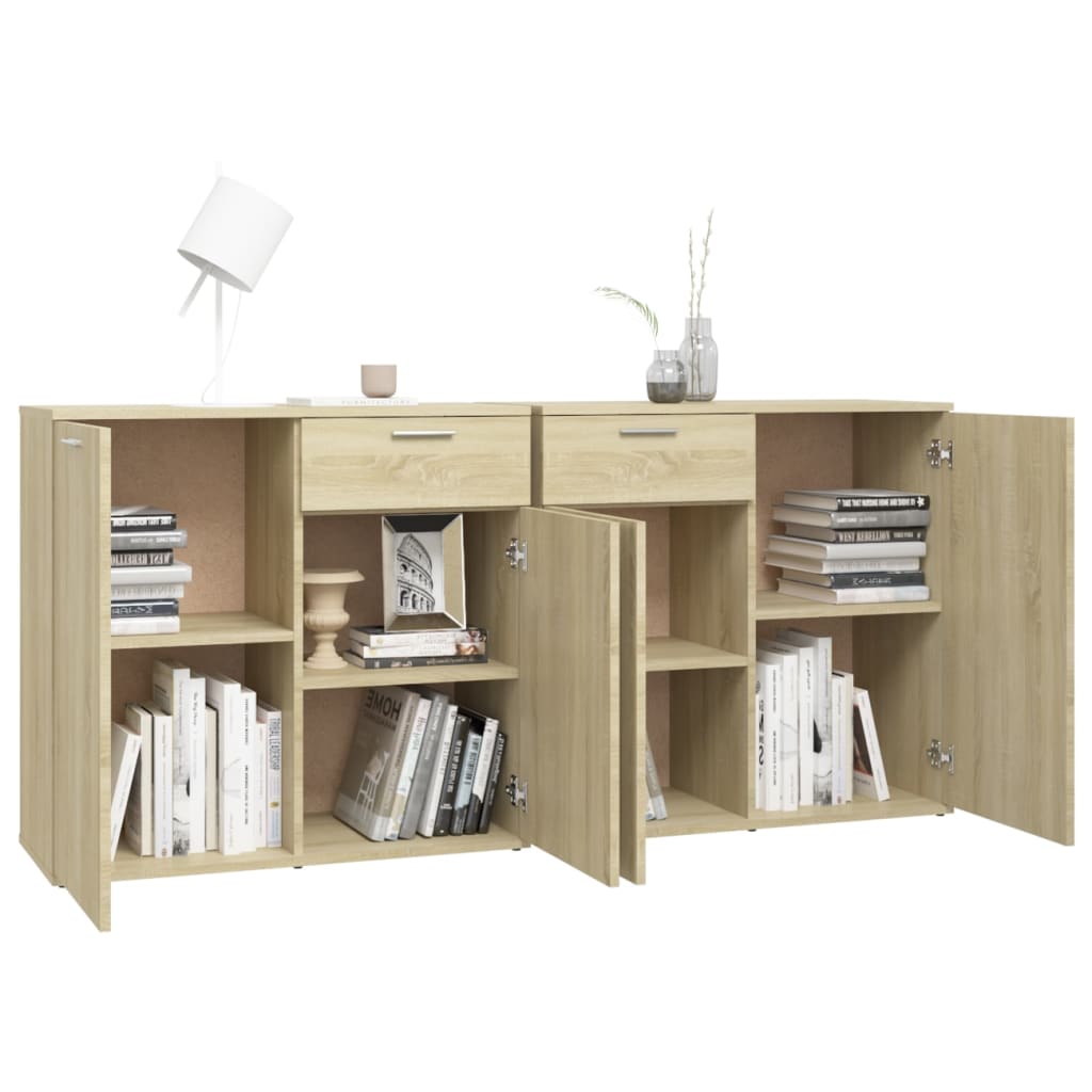 Buffet Chêne sonoma 160x36x75 cm Bois d'ingénierie - XIOS