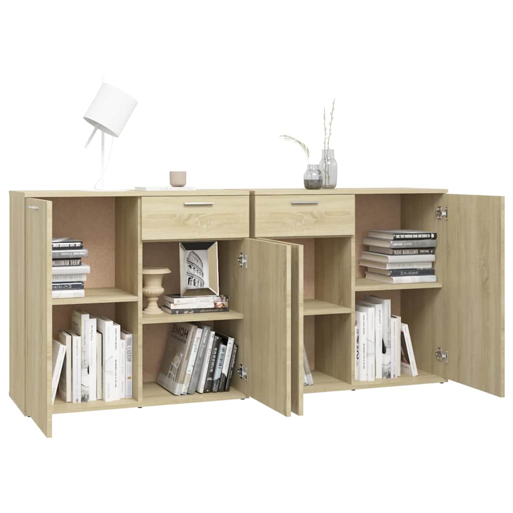 Buffet Chêne sonoma 160x36x75 cm Bois d'ingénierie - XIOS
