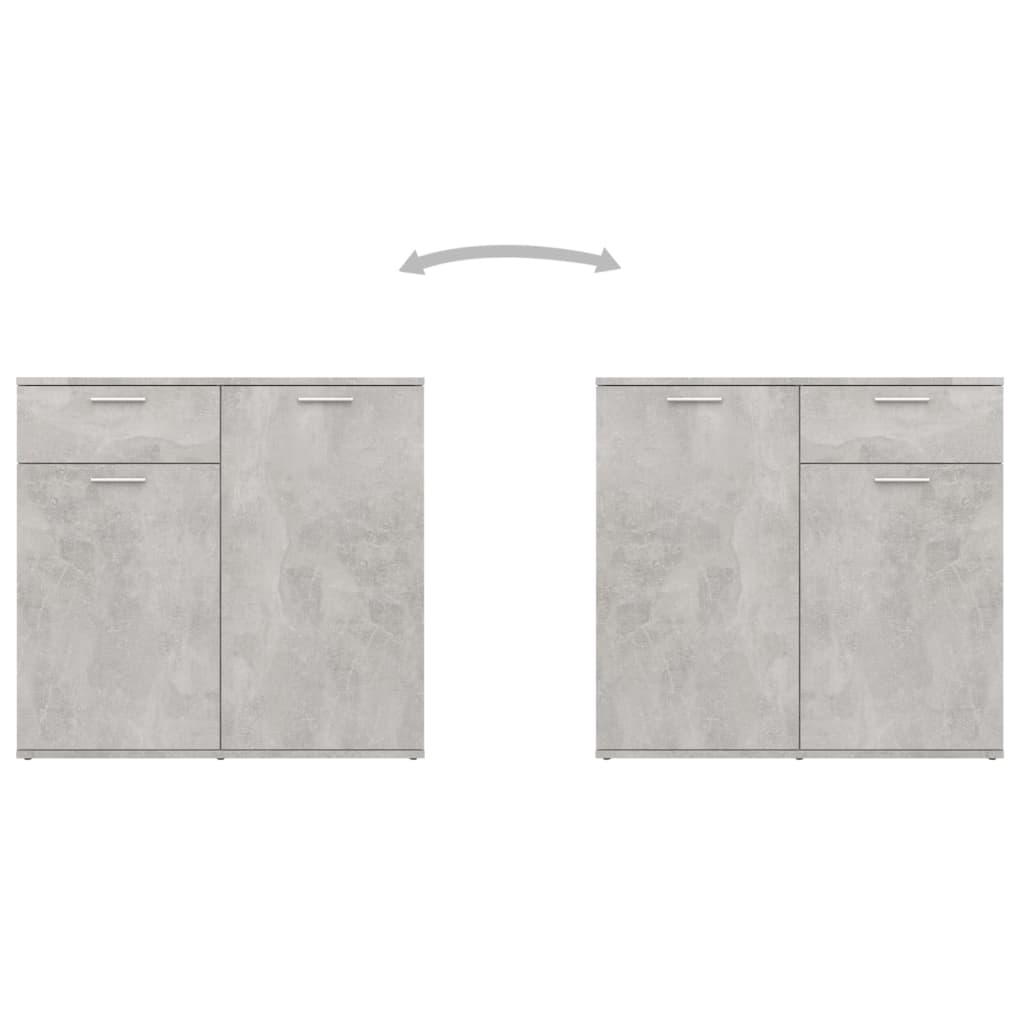Buffet Gris béton 160x36x75 cm Bois d'ingénierie - XIOS