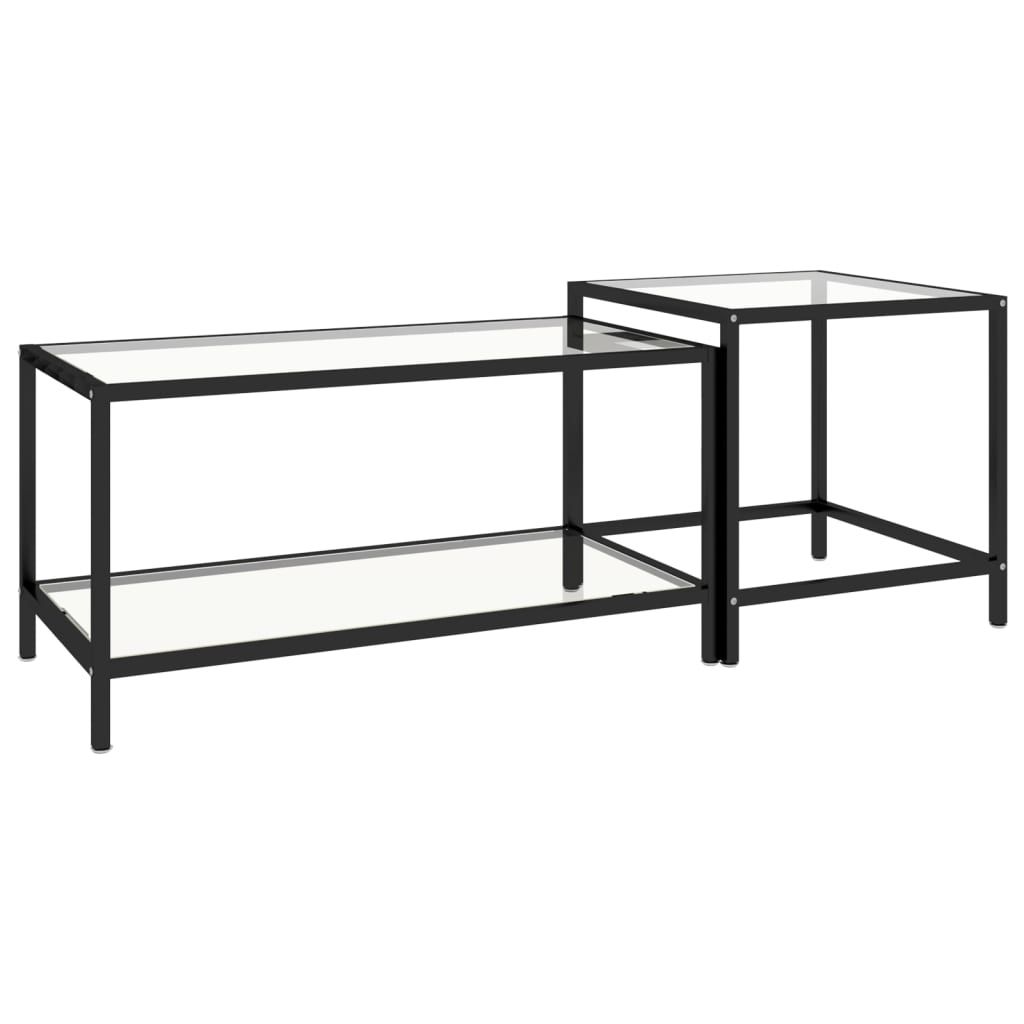 Tables à thé 2 pcs Verre trempé Transparent - XIOS