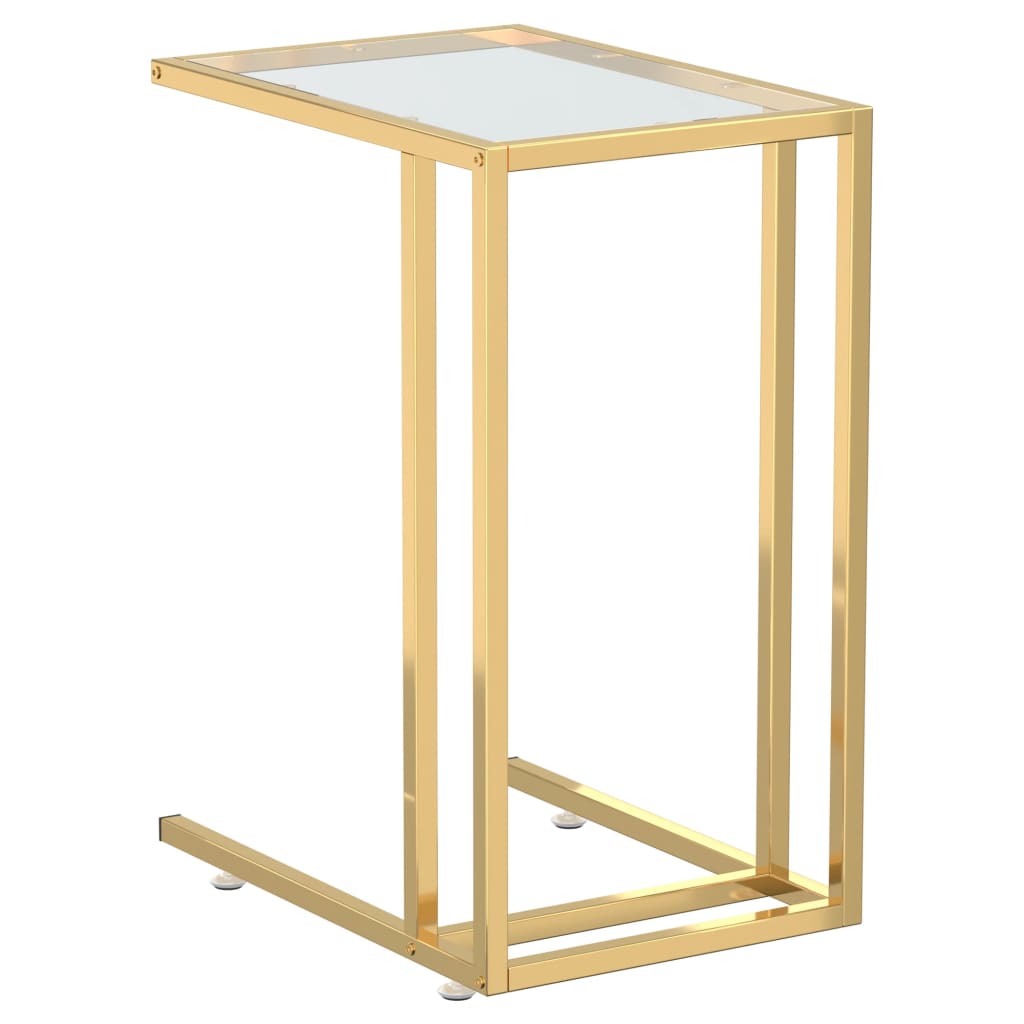 Table d'appoint ordinateur Transparent 50x35x65 cm Verre trempé - XIOS