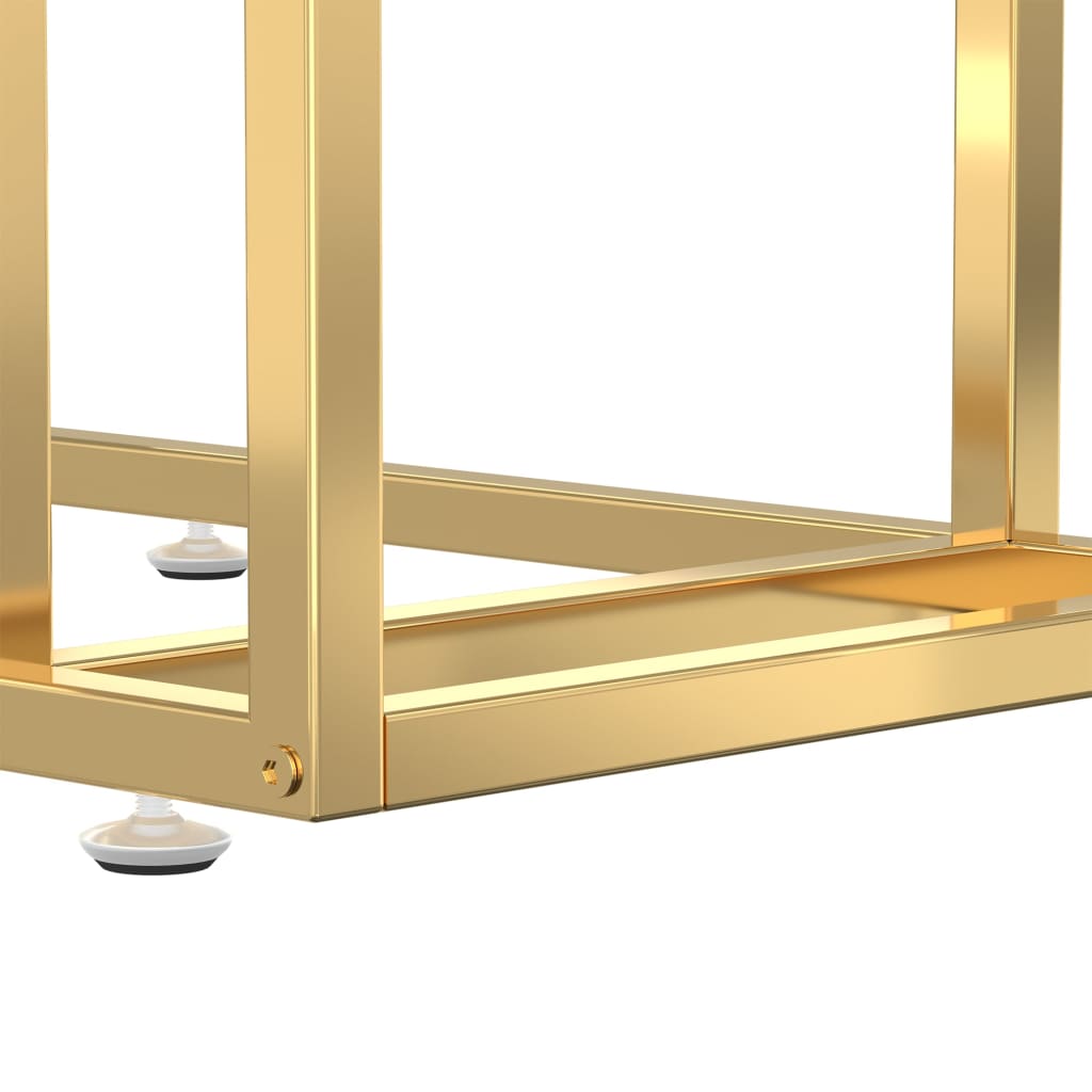 Table d'appoint ordinateur Marbre blanc 50x35x65cm Verre trempé - XIOS