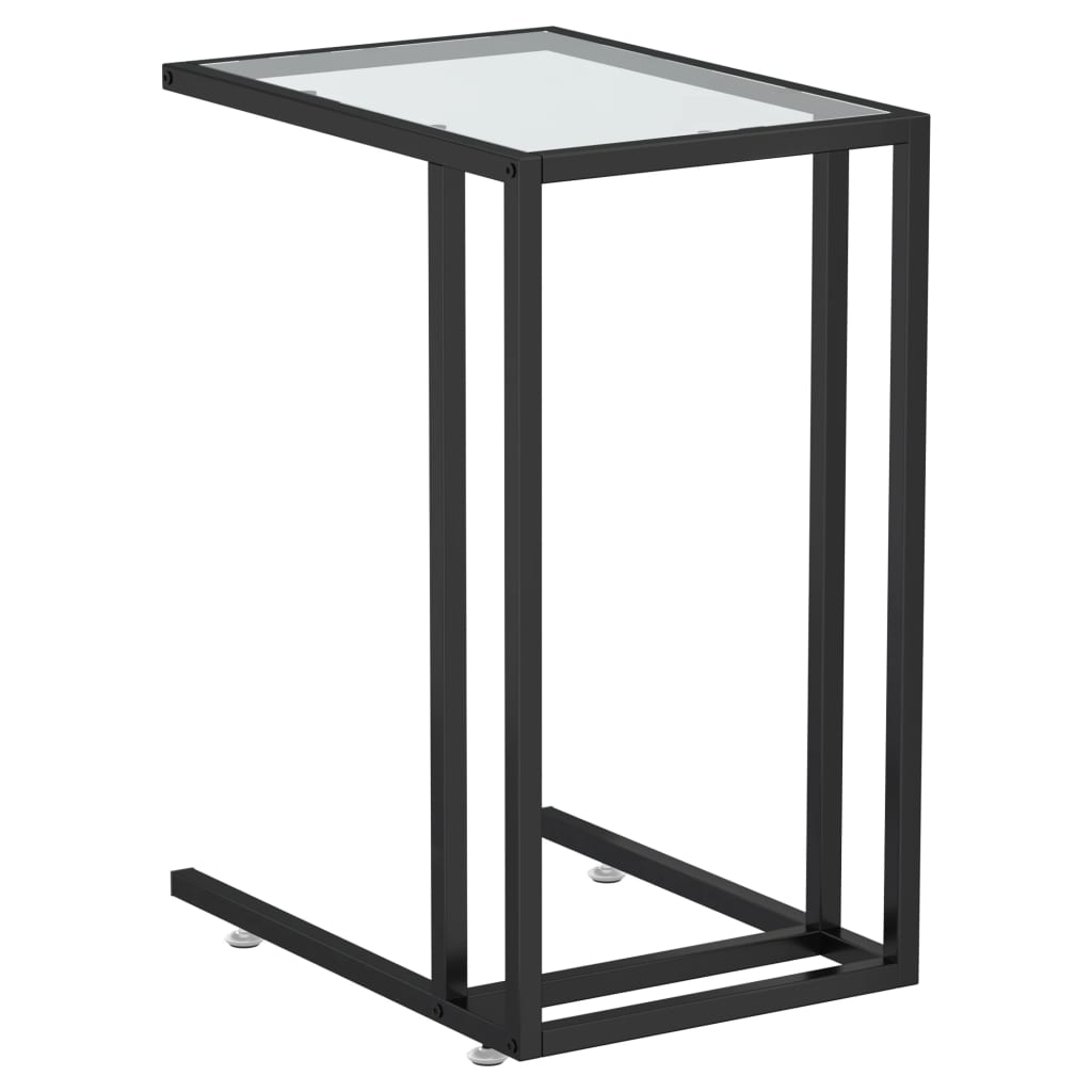 Table d'appoint ordinateur Transparent 50x35x65 cm Verre trempé - XIOS