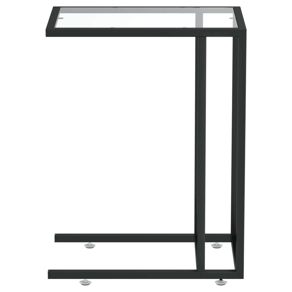 Table d'appoint ordinateur Transparent 50x35x65 cm Verre trempé - XIOS