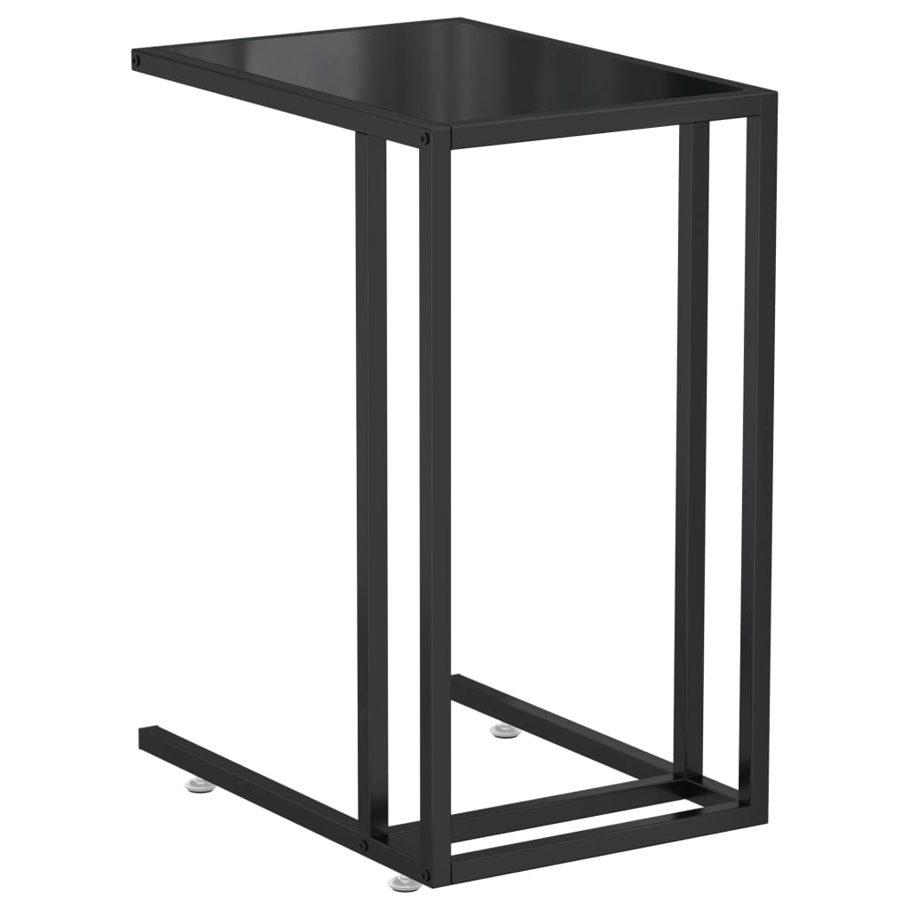 Table d'appoint pour ordinateur Noir 50x35x65 cm Verre trempé - XIOS