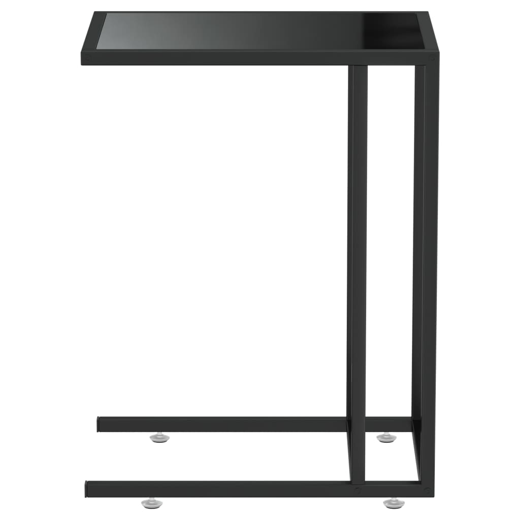 Table d'appoint pour ordinateur Noir 50x35x65 cm Verre trempé - XIOS