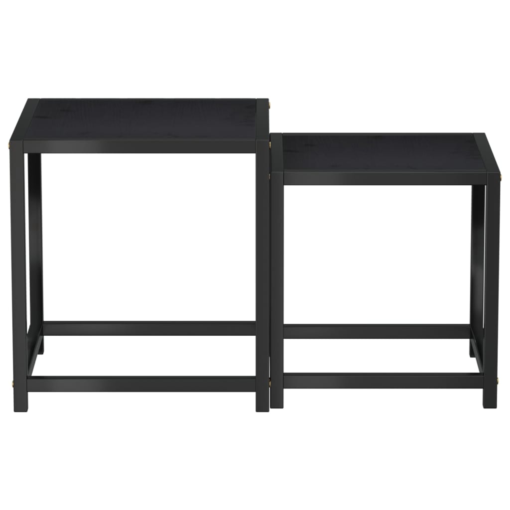 Tables à thé 2 pcs MDF Noir - XIOS