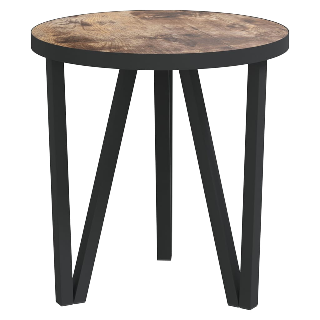 Table à thé Noir et jaune Ø35 cm MDF - XIOS