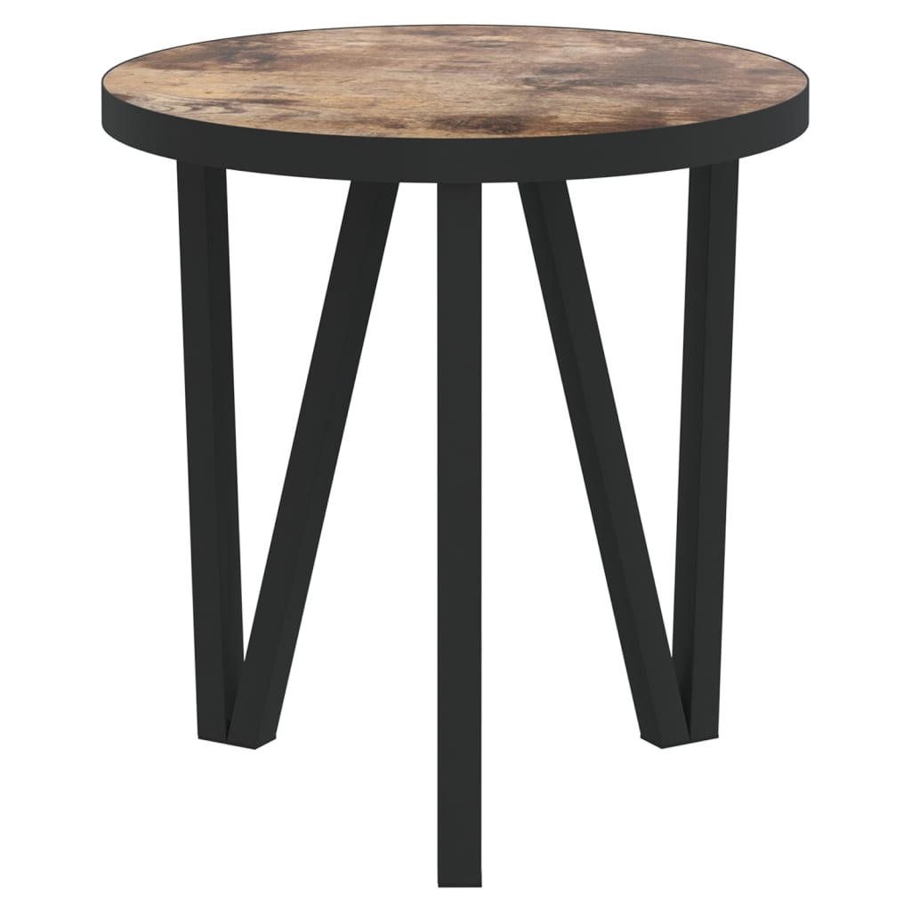 Table à thé Noir et jaune Ø35 cm MDF - XIOS