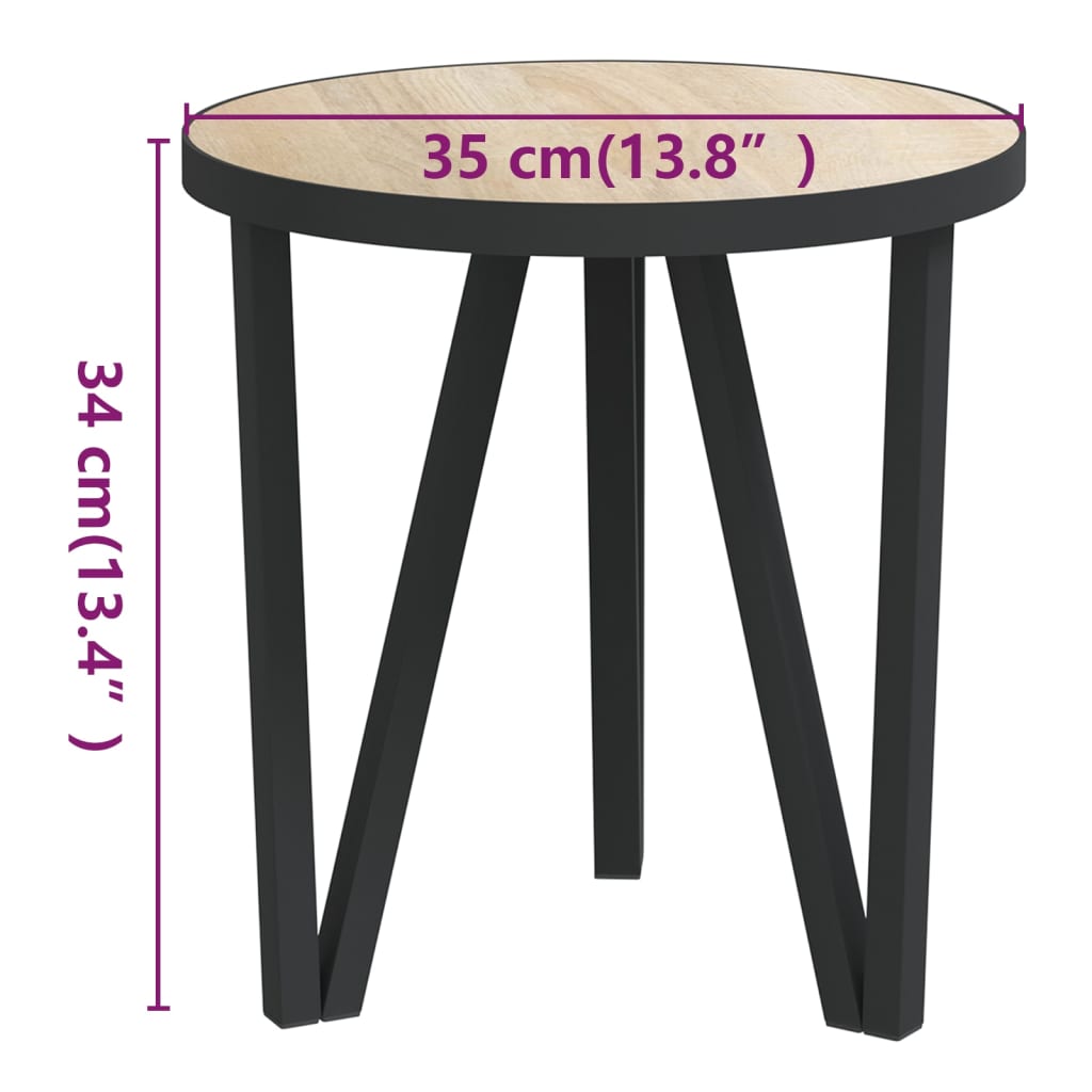 Table à thé Chêne Sonoma Ø35 cm MDF - XIOS