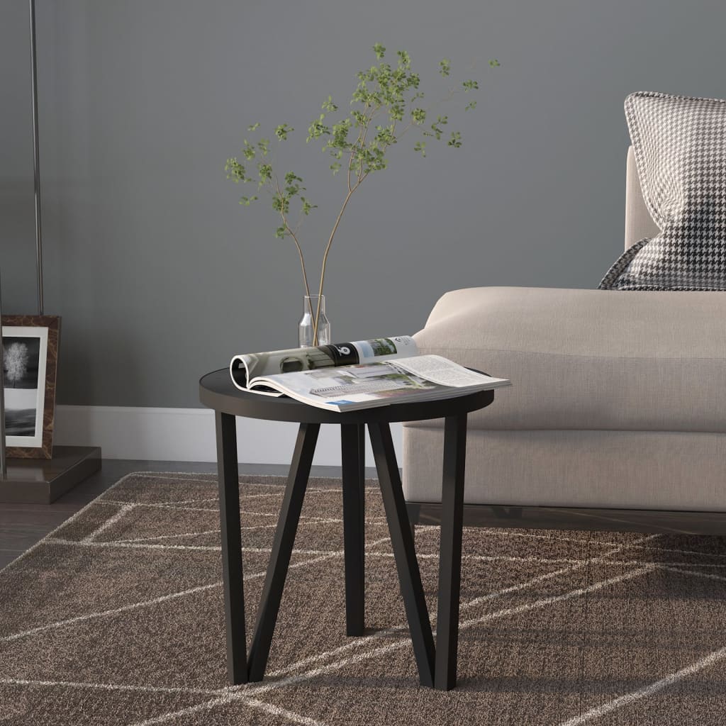 Table à thé Noir Ø35 cm MDF - XIOS