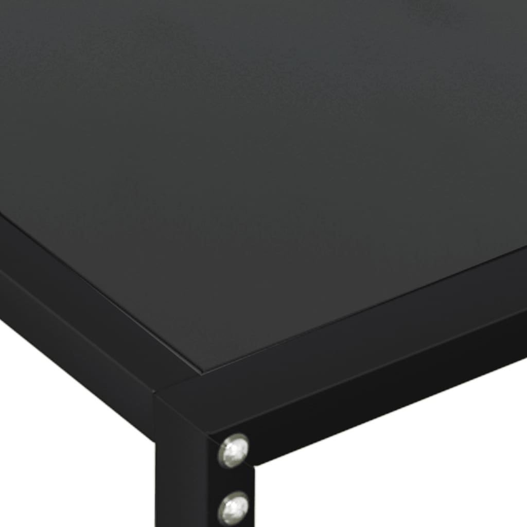 Table console Noir 160x35x75,5 cm Verre trempé - XIOS