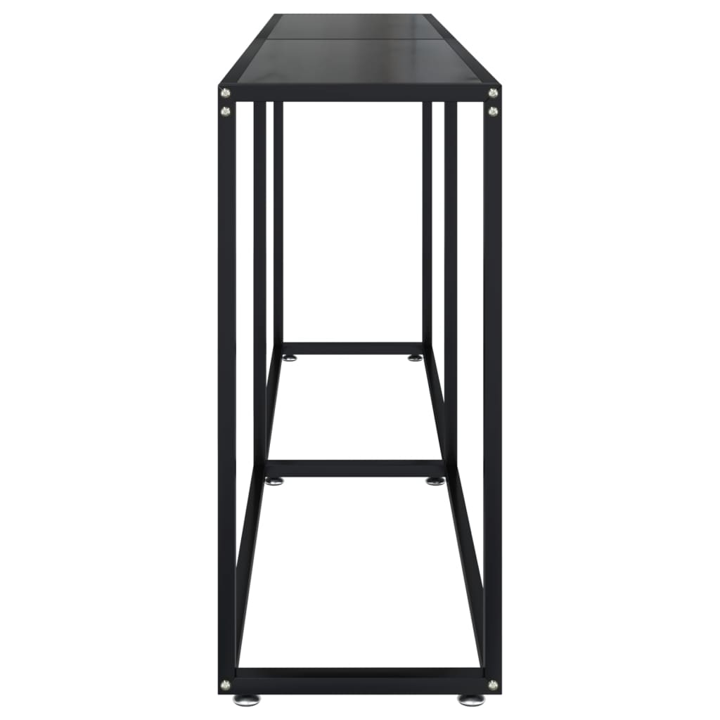 Table console Noir 180x35x75,5 cm Verre trempé - XIOS