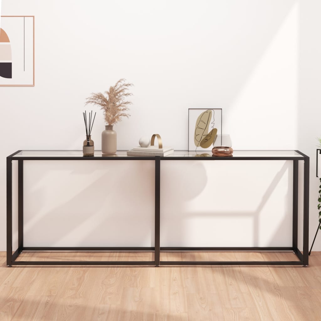 Table console Transparent 200x35x75,5 cm Verre trempé - XIOS