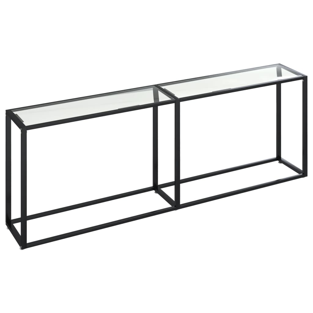 Table console Transparent 220x35x75,5 cm Verre trempé - XIOS