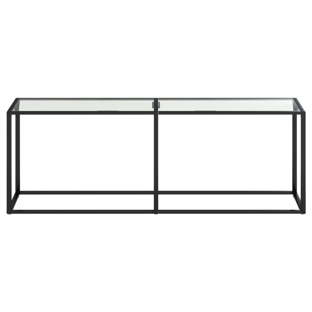 Table console Transparent 220x35x75,5 cm Verre trempé - XIOS