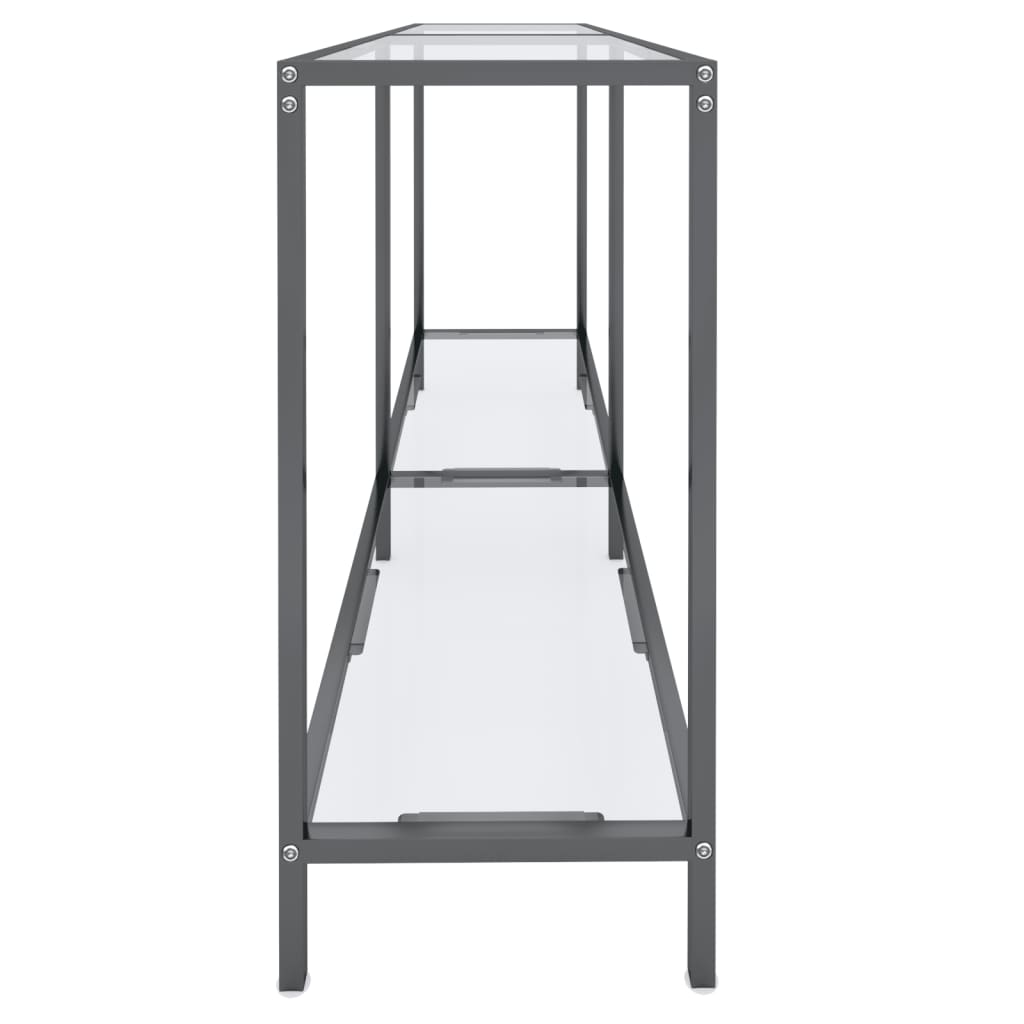 Table console Transparent 140x35x75,5 cm Verre trempé - XIOS