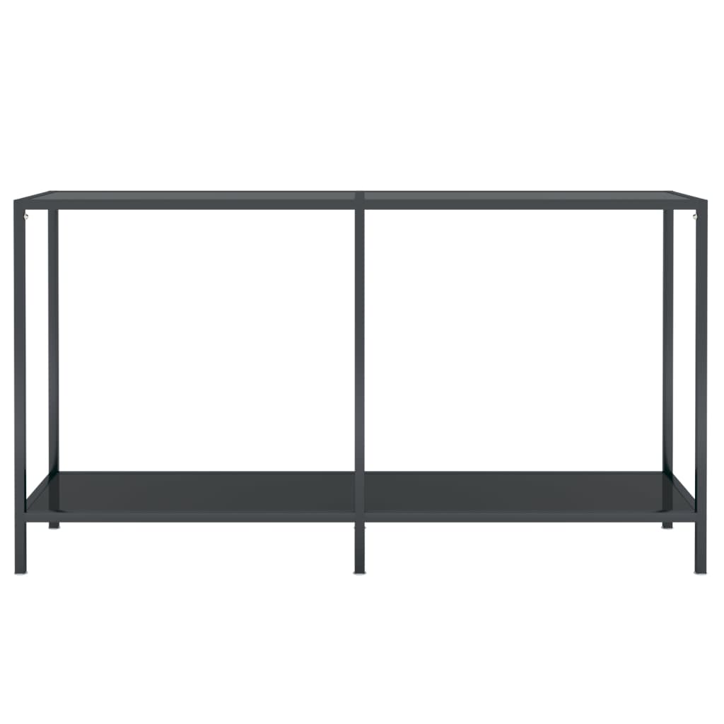 Table console Noir 140x35x75,5 cm Verre trempé - XIOS