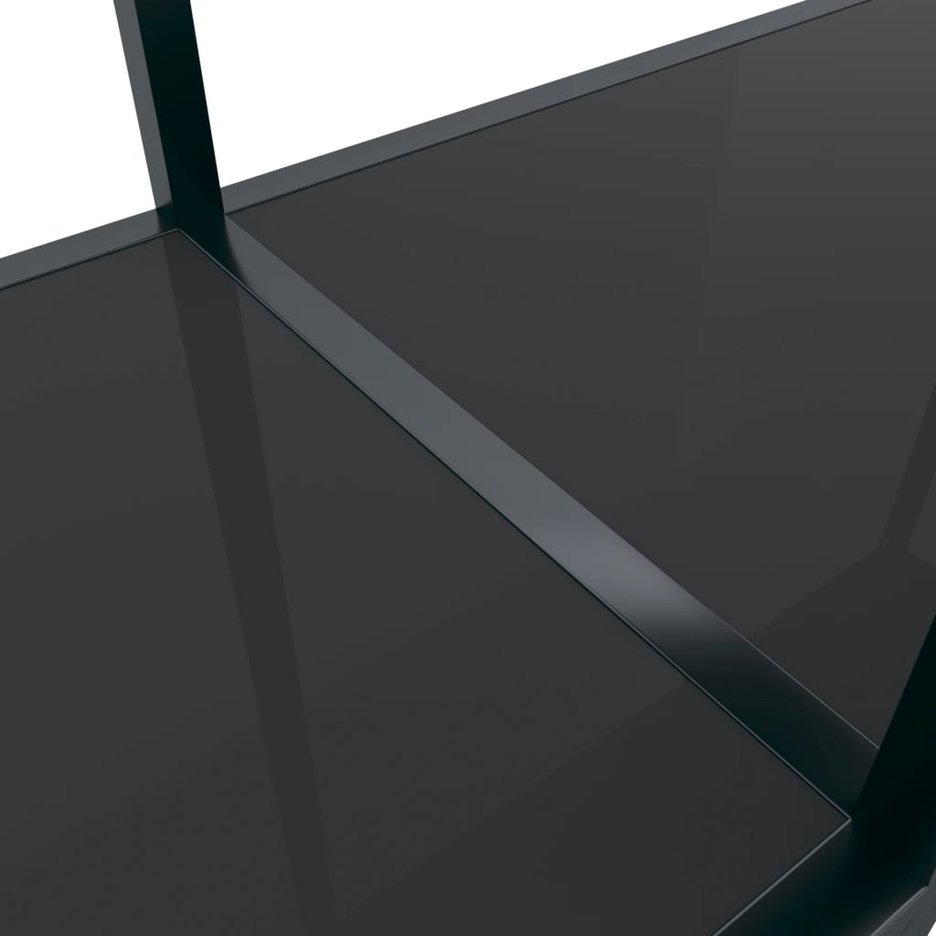 Table console Noir 140x35x75,5 cm Verre trempé - XIOS