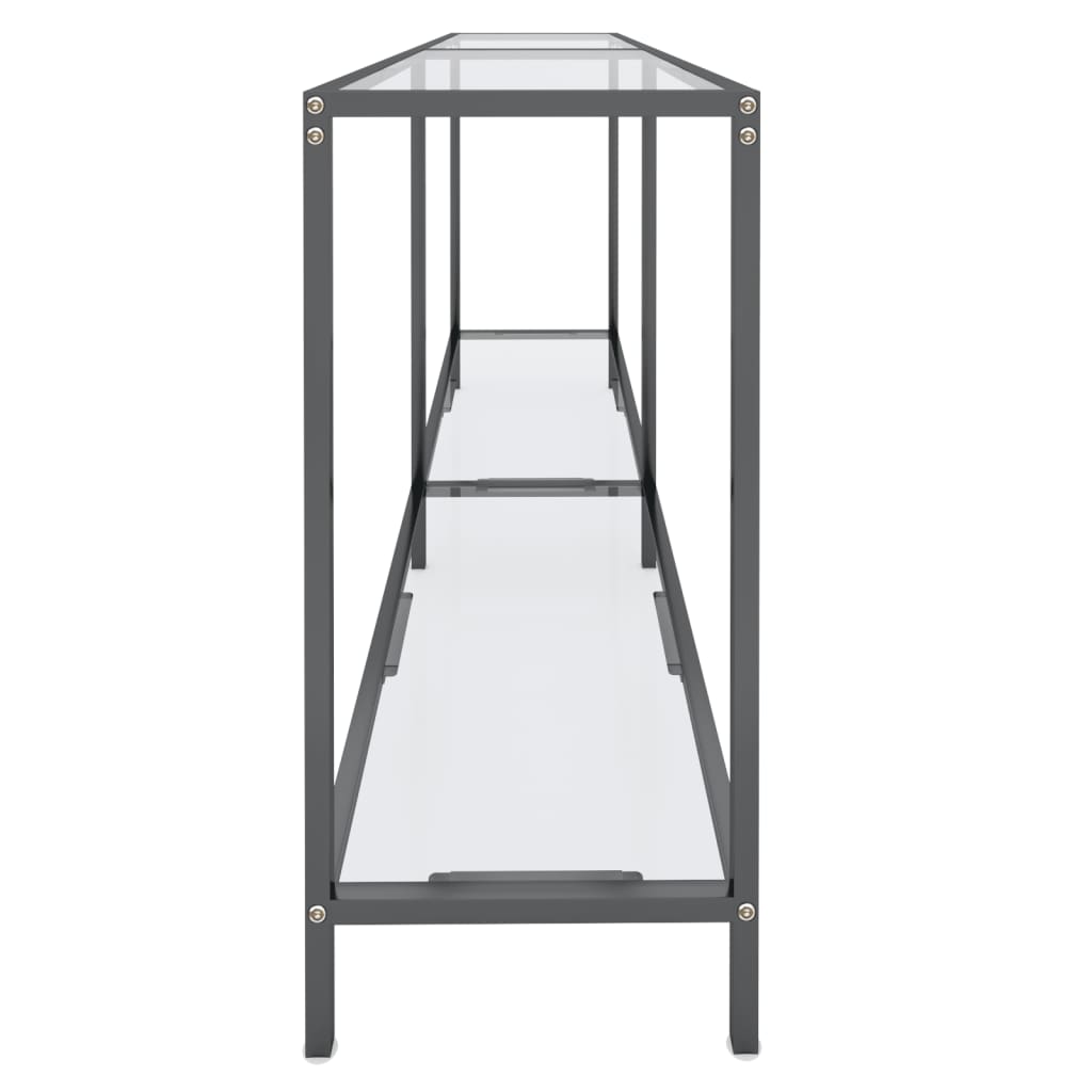 Table console Transparent 160x35x75,5 cm Verre trempé - XIOS