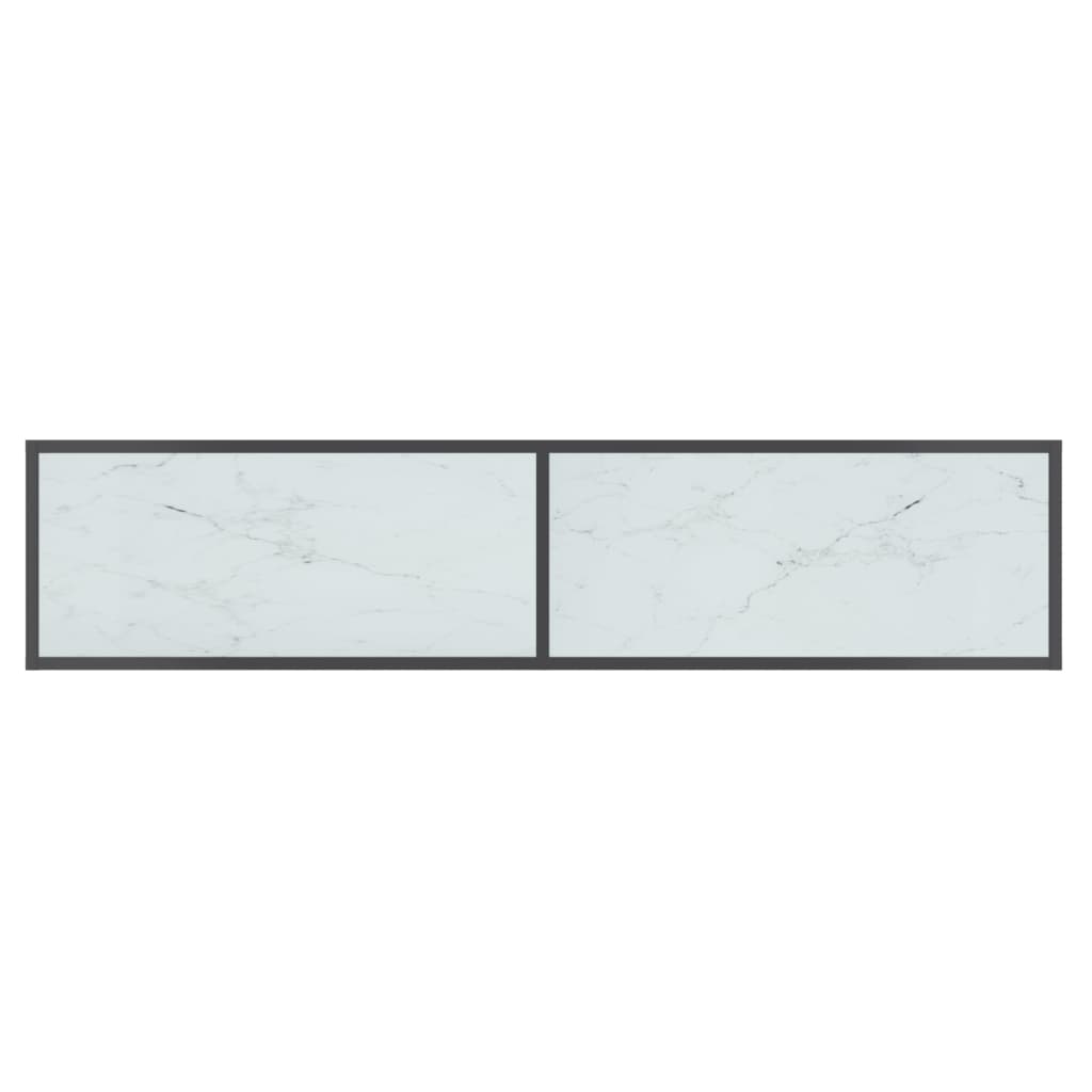 Table console Blanc 160x35x75,5 cm Verre trempé - XIOS