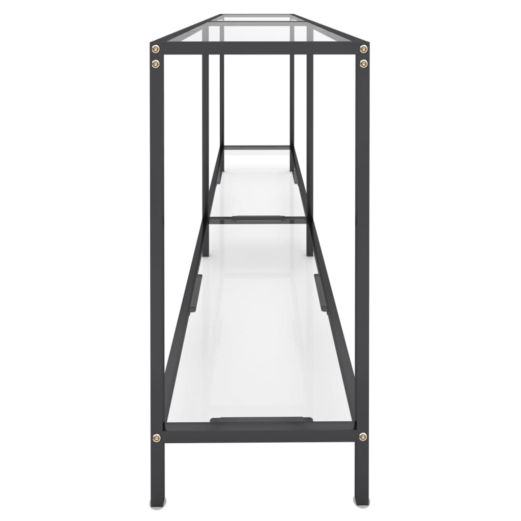 Table console Transparent 180x35x75,5 cm Verre trempé - XIOS