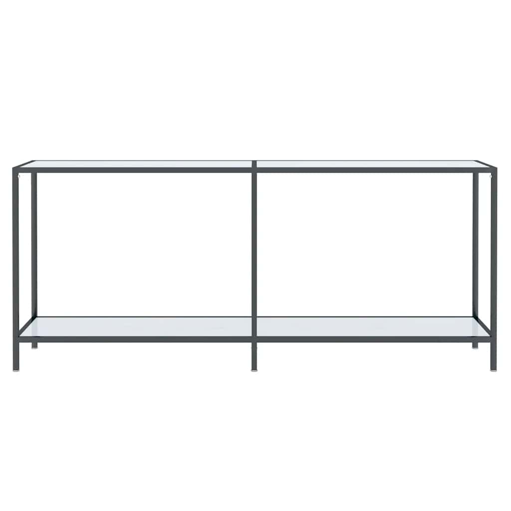Table console Blanc 180x35x75,5 cm Verre trempé - XIOS