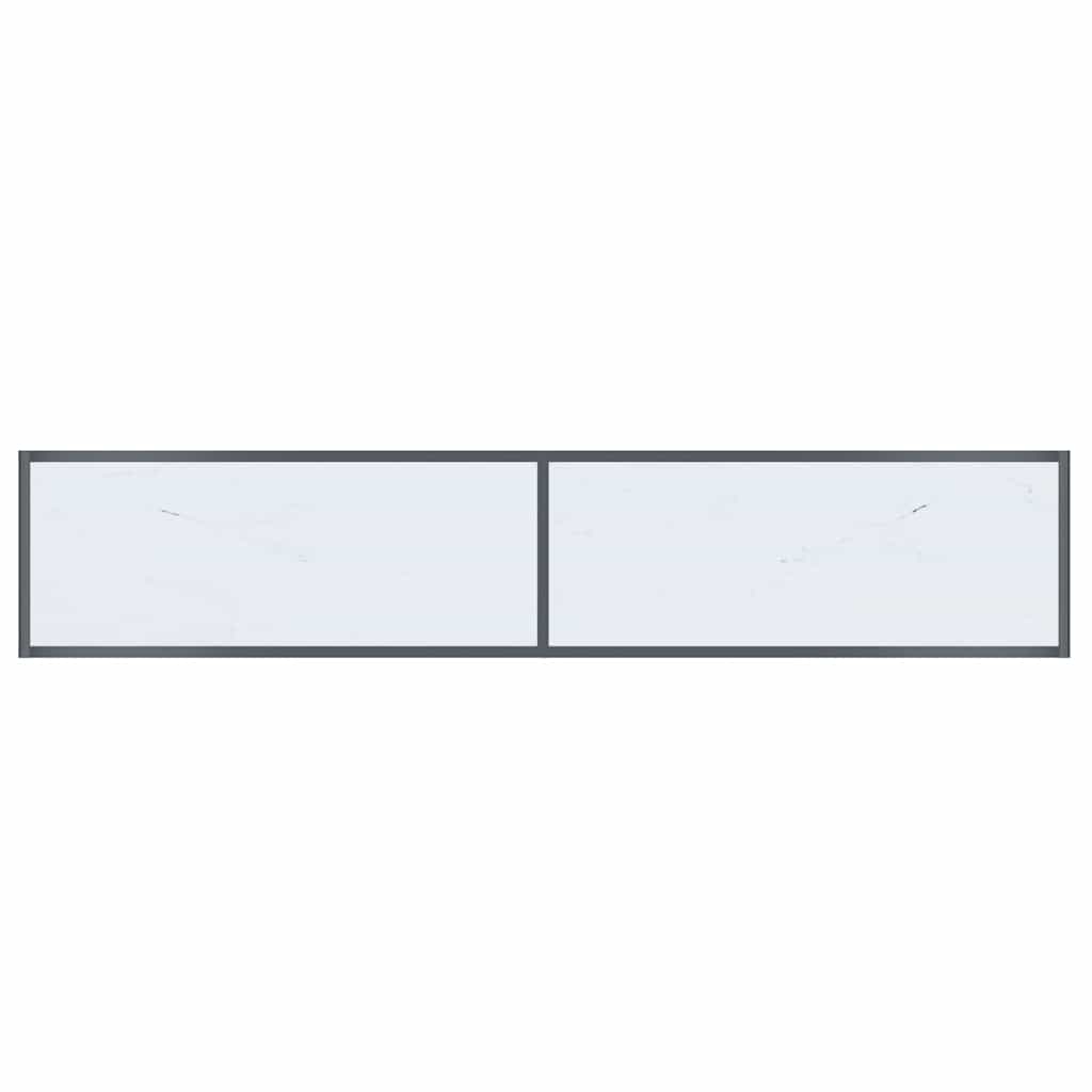 Table console Blanc 180x35x75,5 cm Verre trempé - XIOS