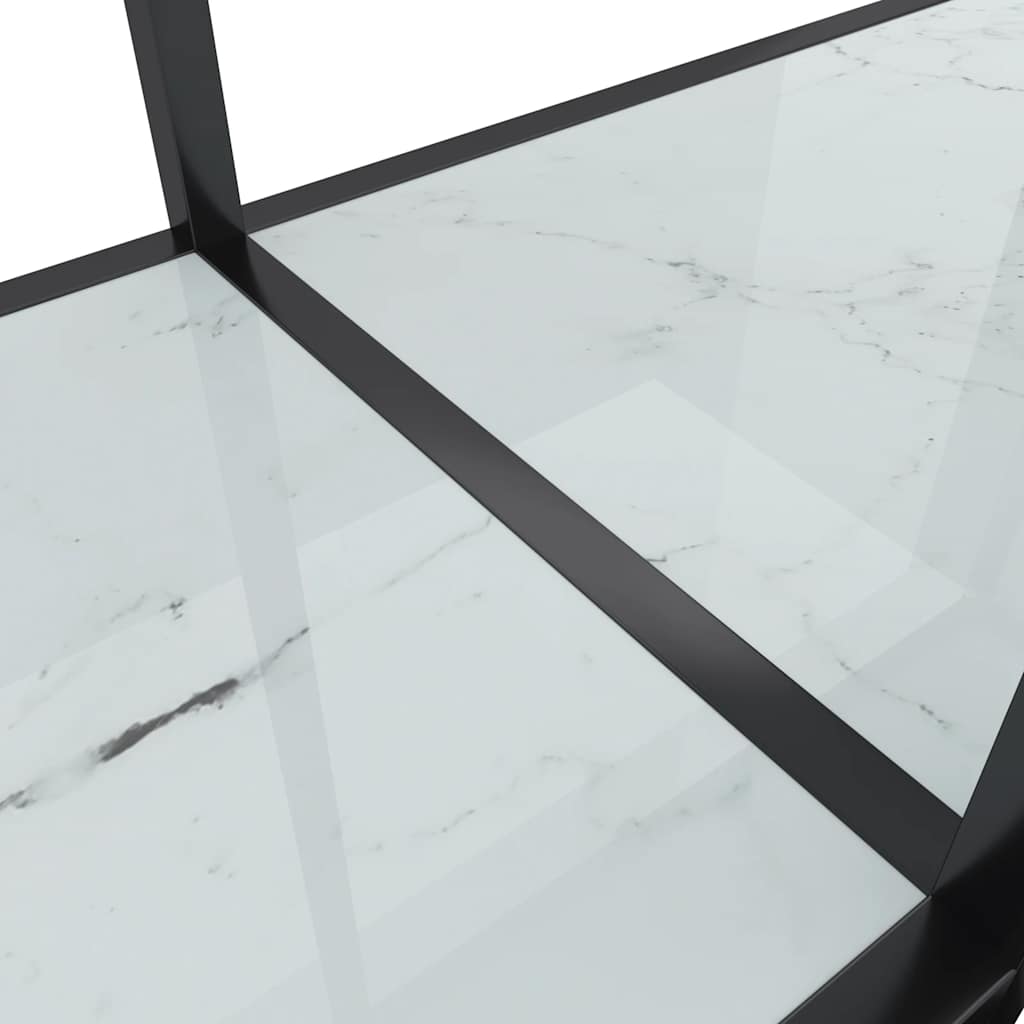Table console Blanc 180x35x75,5 cm Verre trempé - XIOS