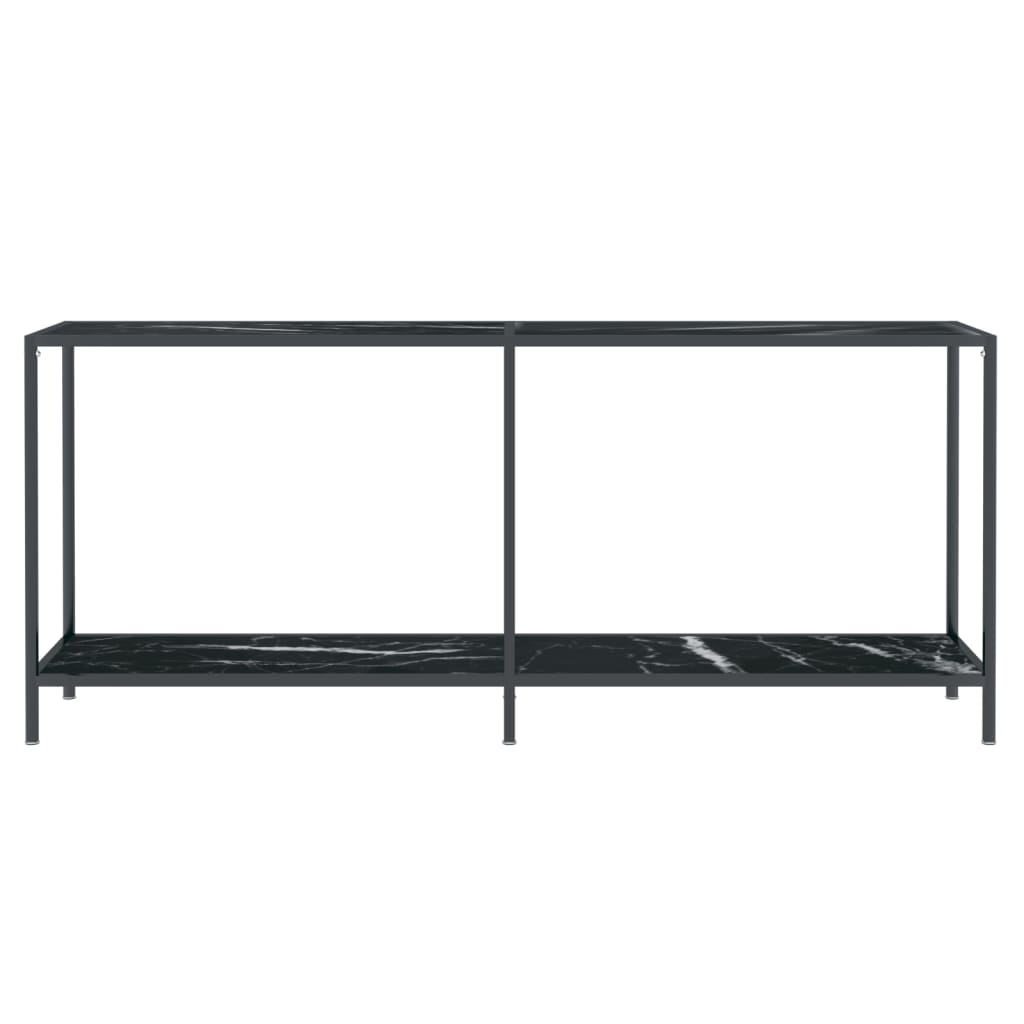 Table console Noir 180x35x75,5 cm Verre trempé - XIOS