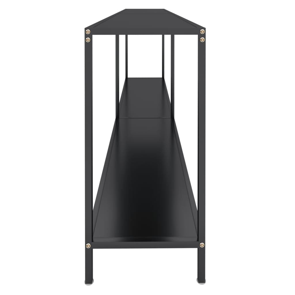 Table console Noir 200x35x75,5 cm Verre trempé - XIOS