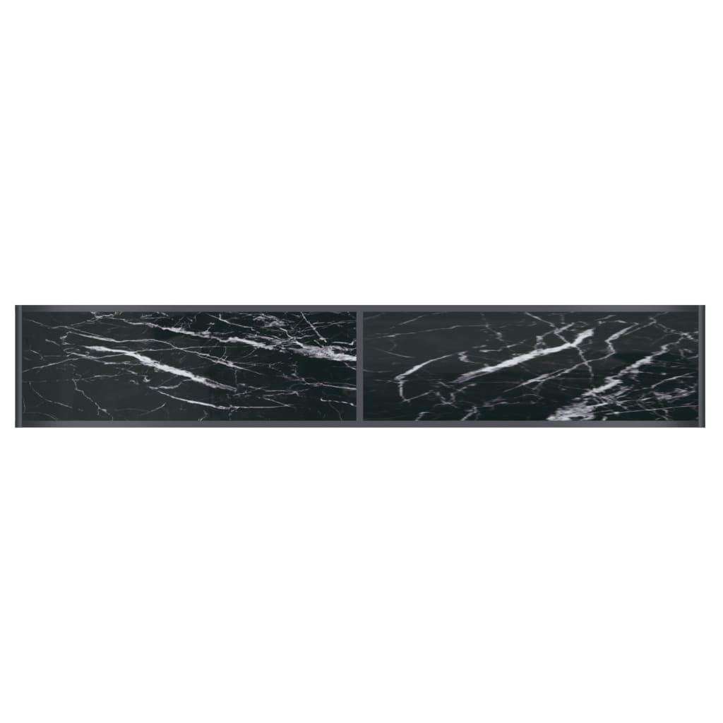Table console Noir 200x35x75,5 cm Verre trempé - XIOS