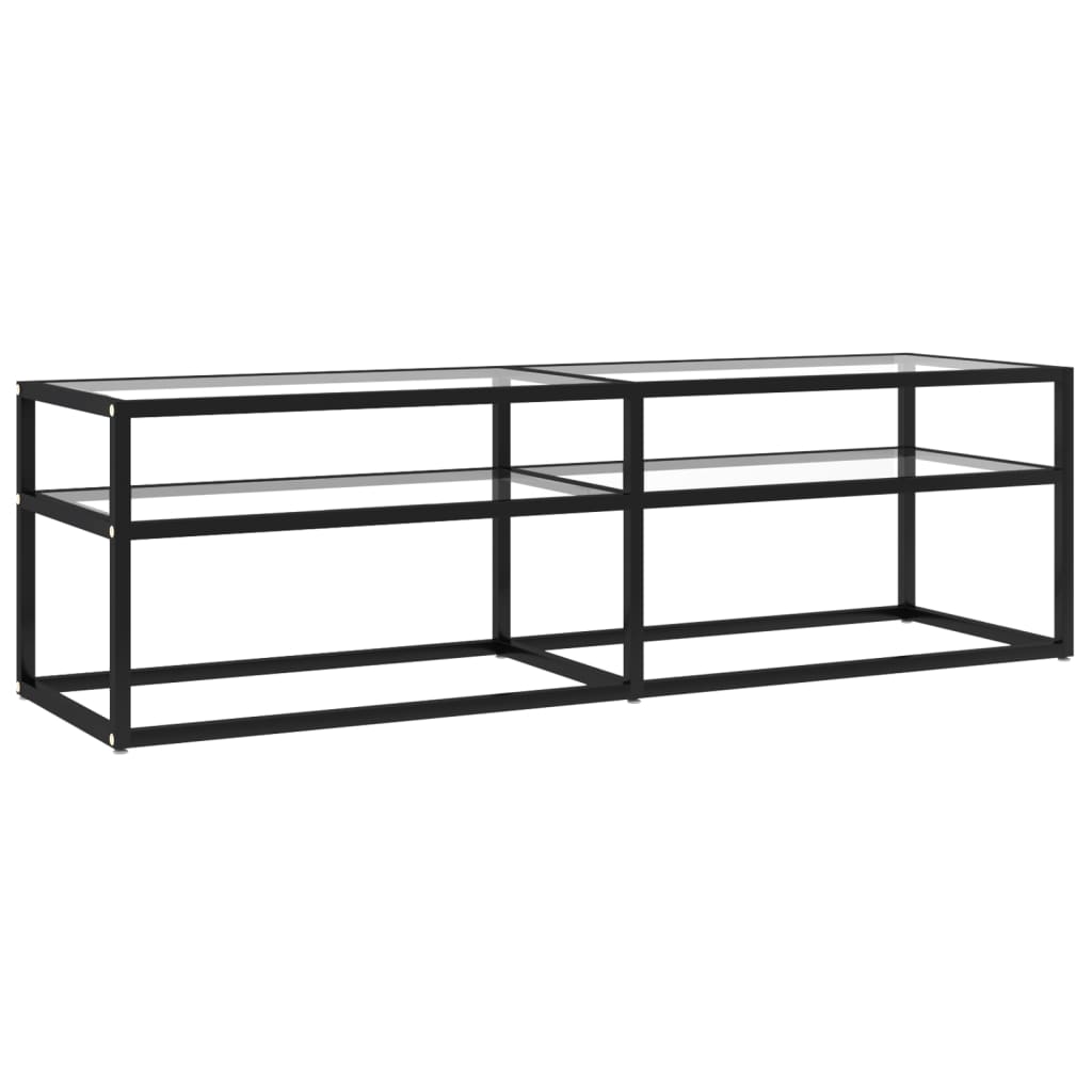 Meuble TV Transparent 140x40x40,5 cm Verre trempé - XIOS