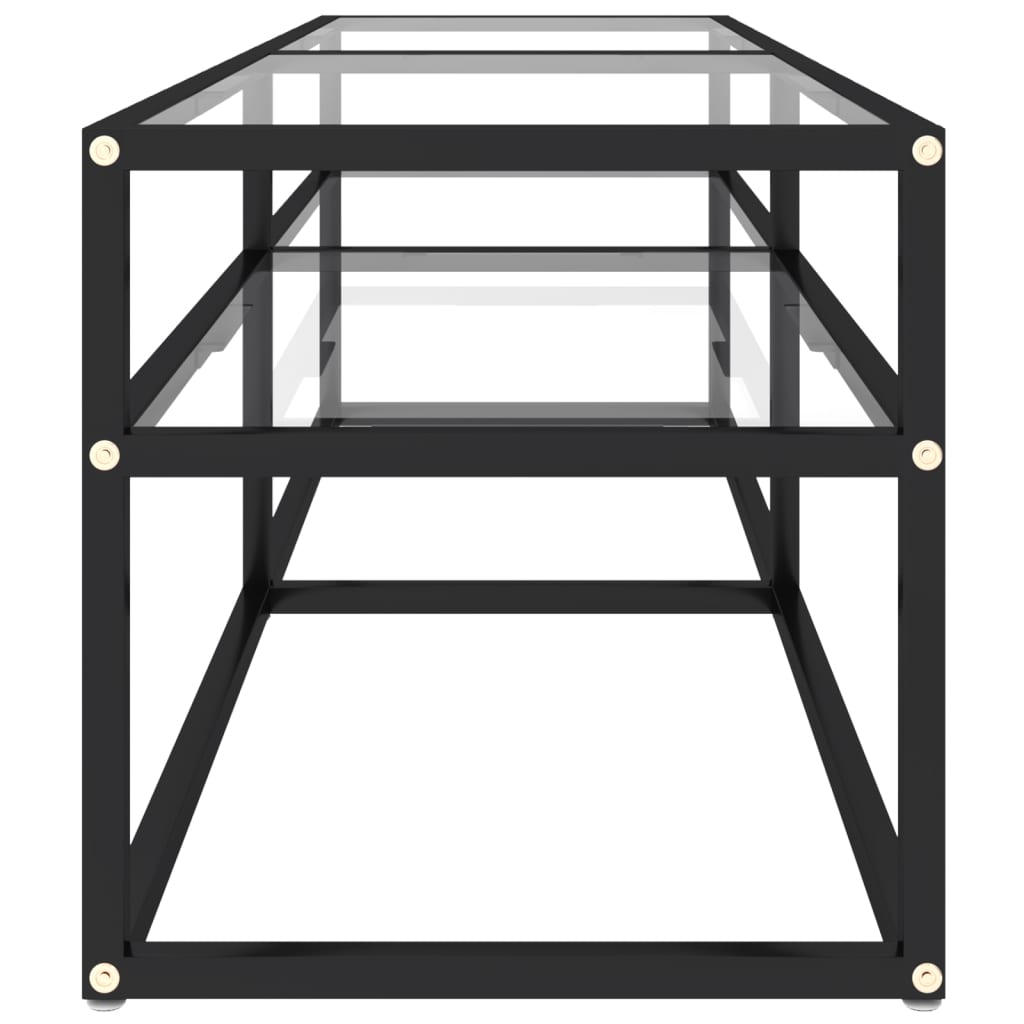 Meuble TV Transparent 140x40x40,5 cm Verre trempé - XIOS