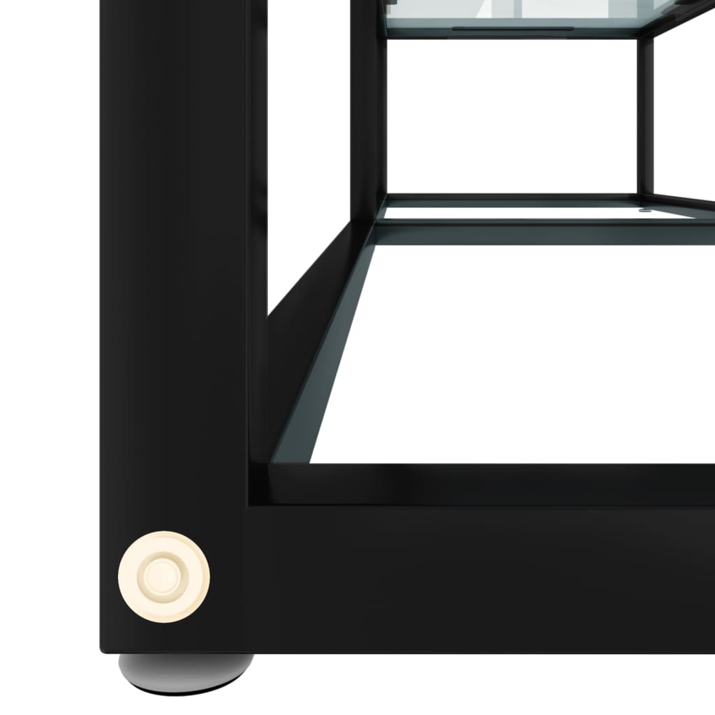 Meuble TV marbre blanc 140x40x40,5 cm verre trempé - XIOS