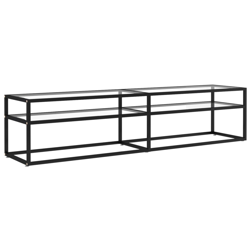 Meuble TV Transparent 180x40x40,5 cm Verre trempé - XIOS