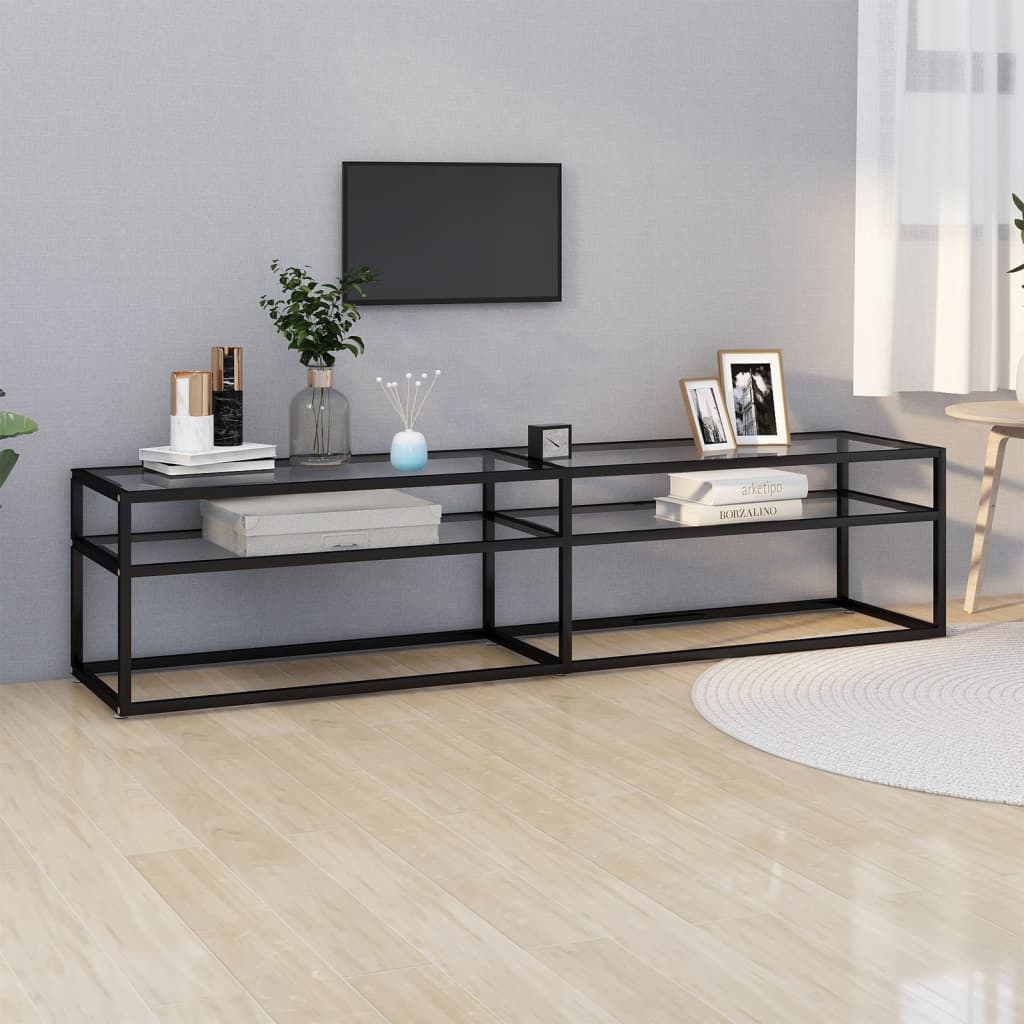 Meuble TV Transparent 180x40x40,5 cm Verre trempé - XIOS
