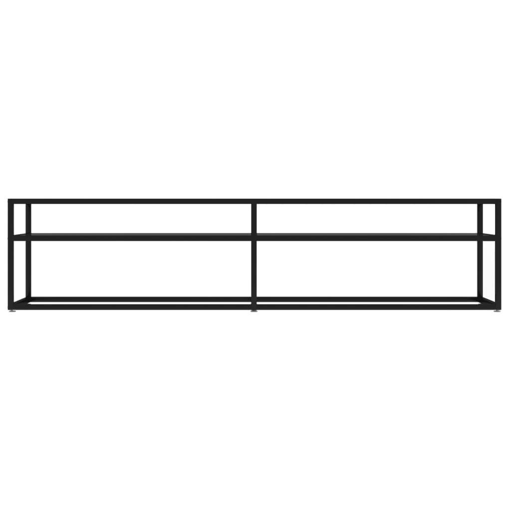 Meuble TV noir 180x40x40,5 cm verre trempé - XIOS