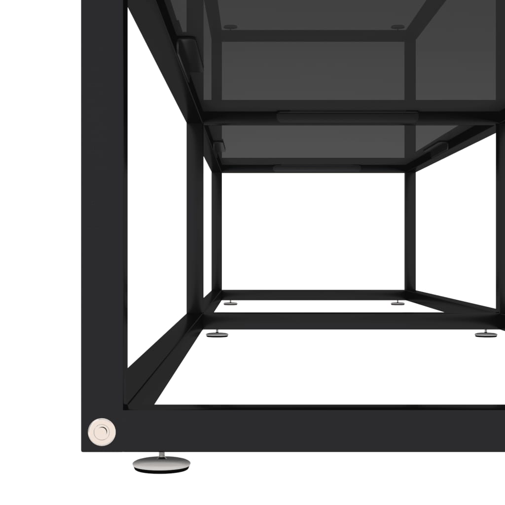Meuble TV noir 180x40x40,5 cm verre trempé - XIOS