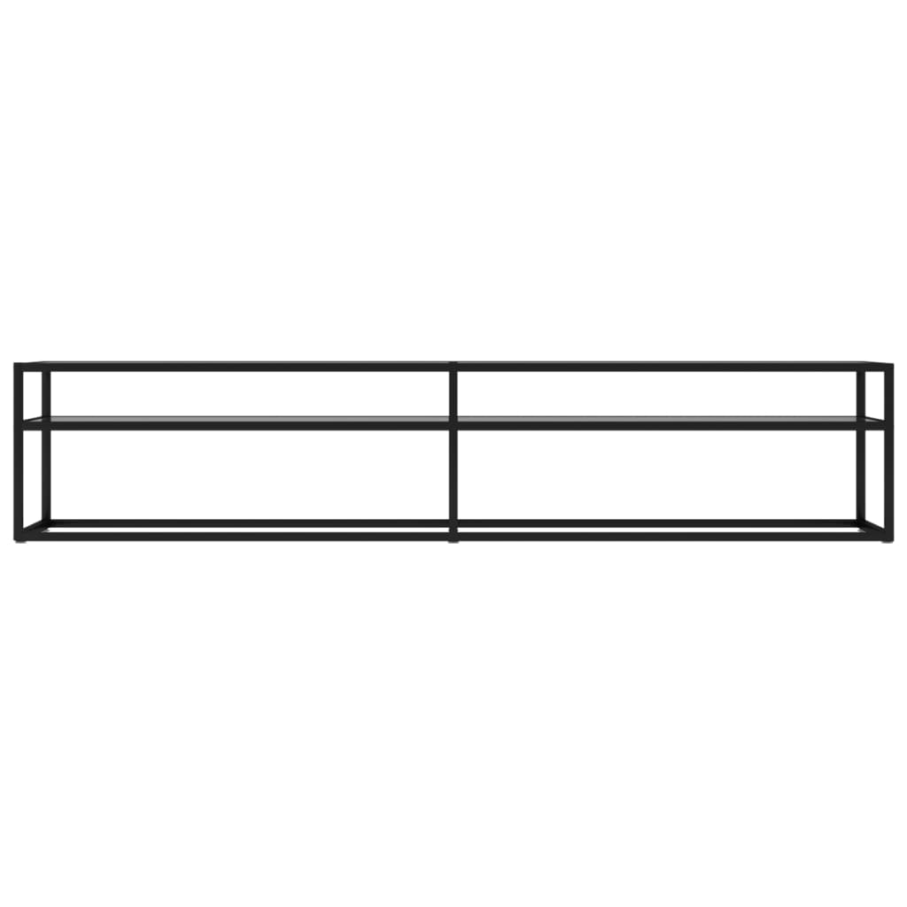 Meuble TV transparent 200x40x40,5 cm verre trempé - XIOS