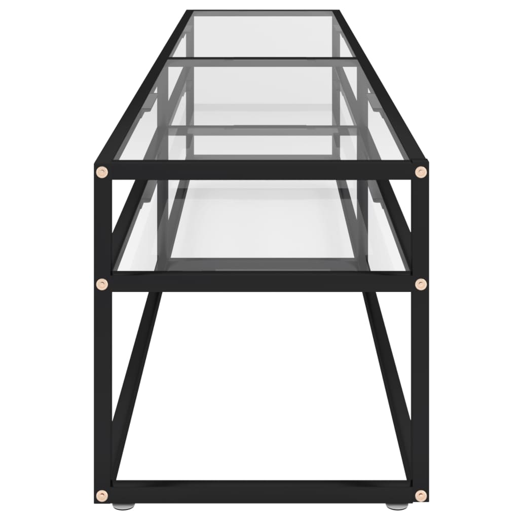Meuble TV transparent 200x40x40,5 cm verre trempé - XIOS
