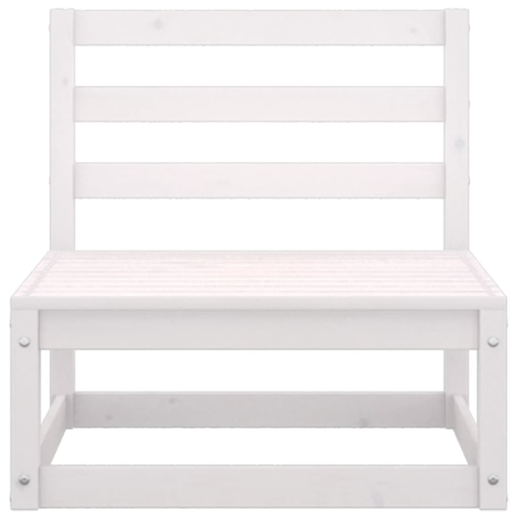Salon de jardin 4 pcs Blanc Bois de pin massif