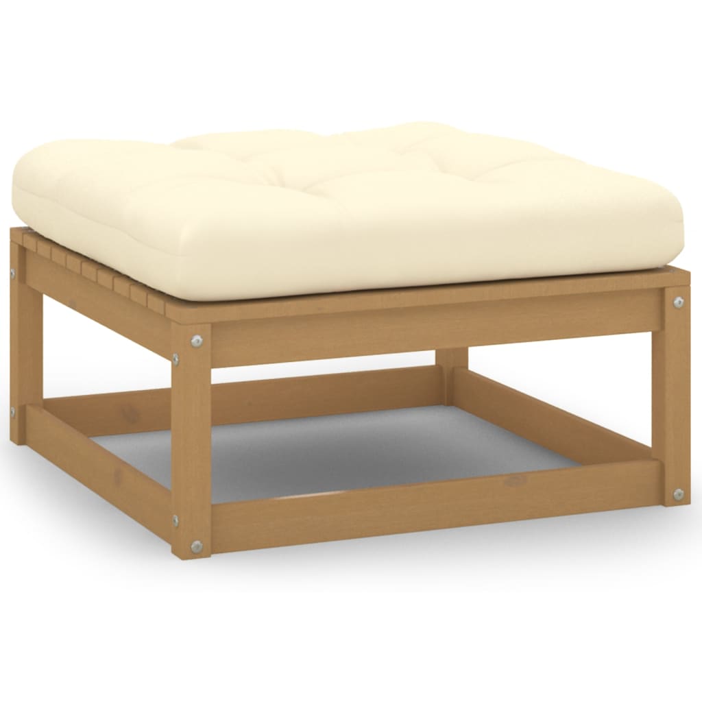 Salon de jardin 5 pcs avec coussins Bois de pin massif