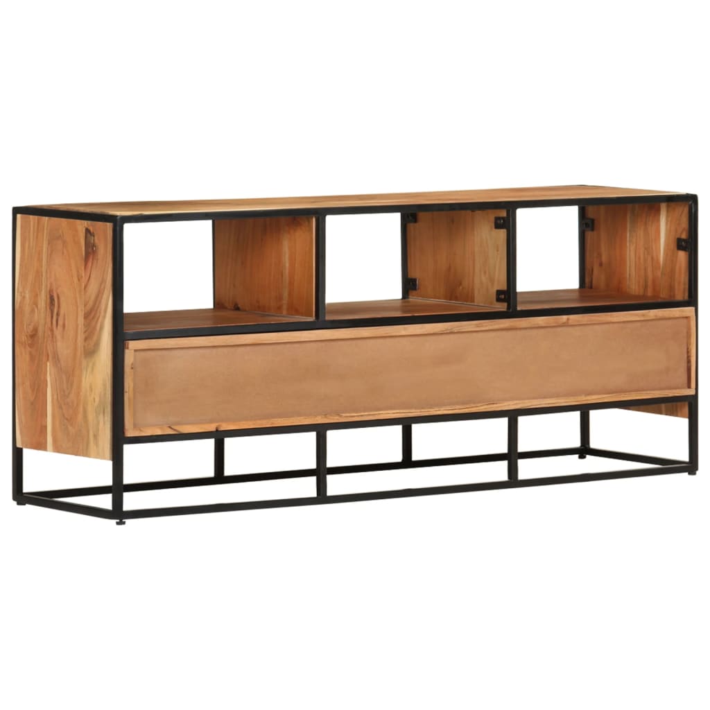 Meuble TV 110x30x45 cm Bois d'acacia massif - XIOS