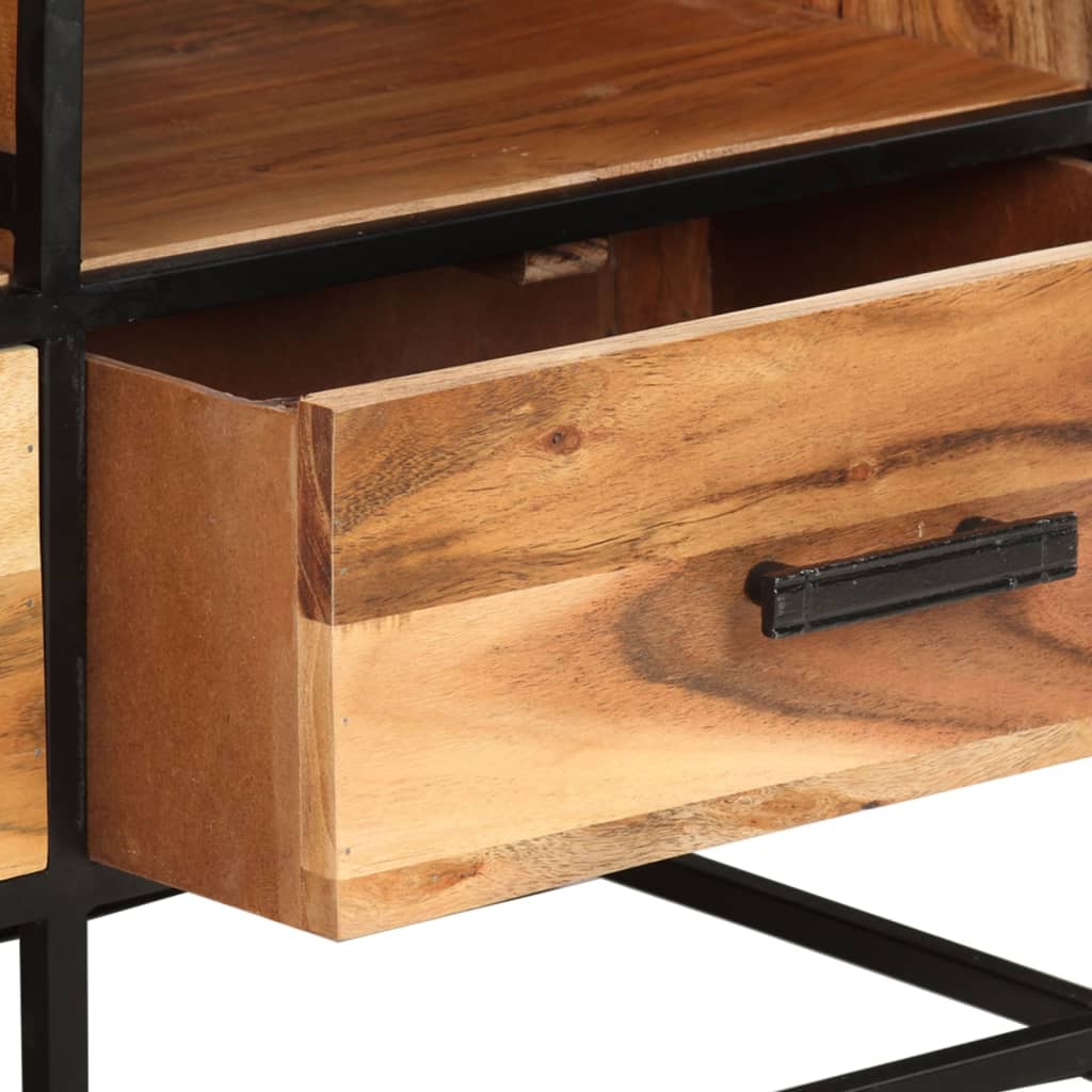 Meuble TV 110x30x45 cm Bois d'acacia massif - XIOS