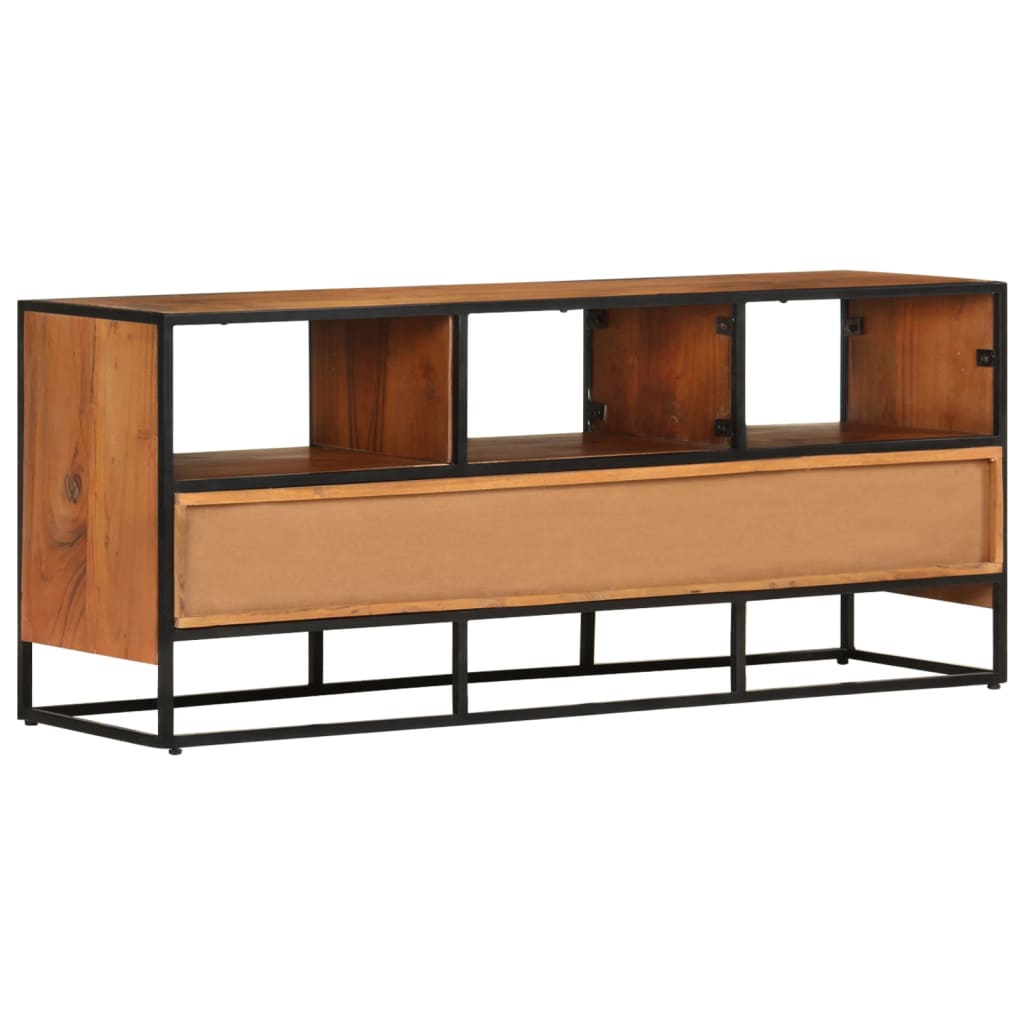 Meuble TV 110x30x45 cm Bois d'acacia massif - XIOS