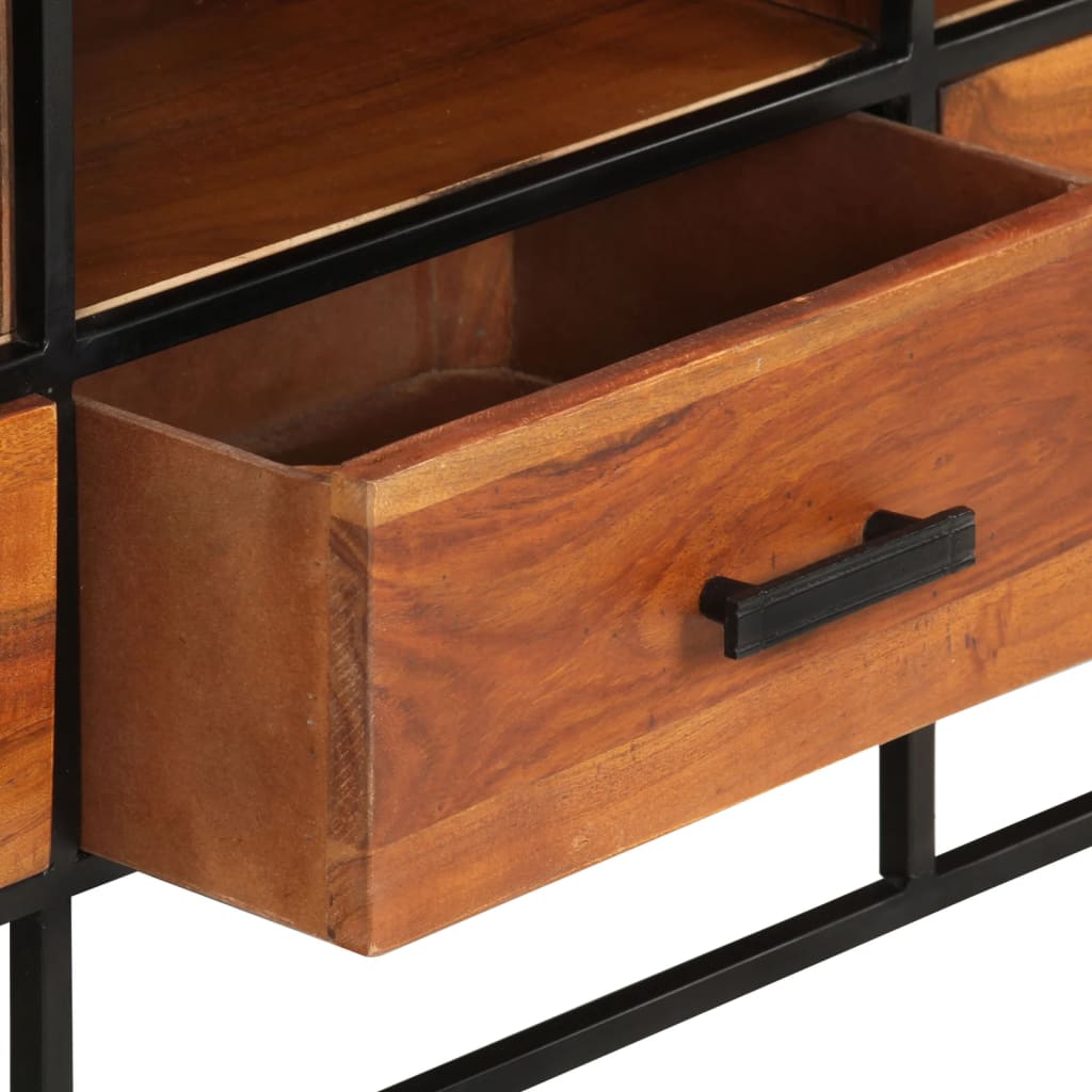 Meuble TV 110x30x45 cm Bois d'acacia massif - XIOS