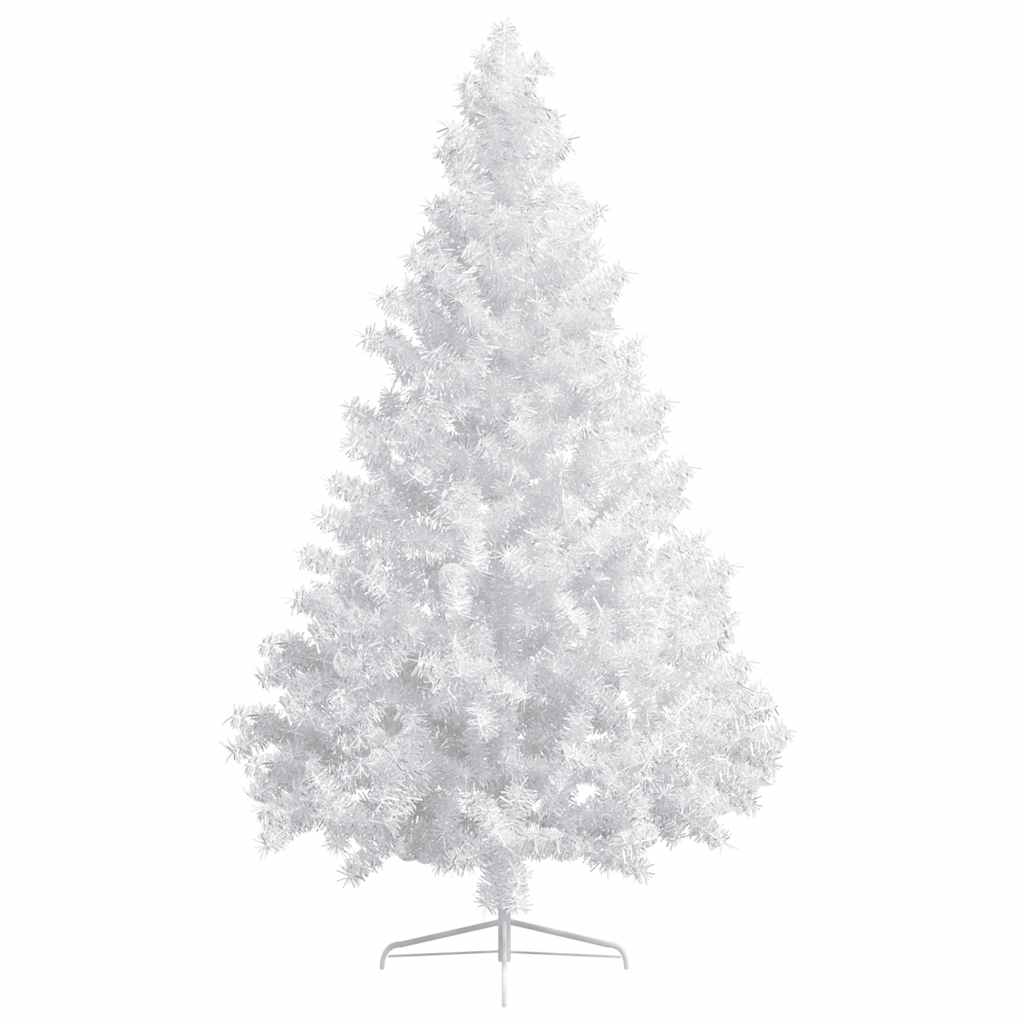 Demi-arbre de Noël artificiel pré-éclairé et boules blanc 210cm - XIOS