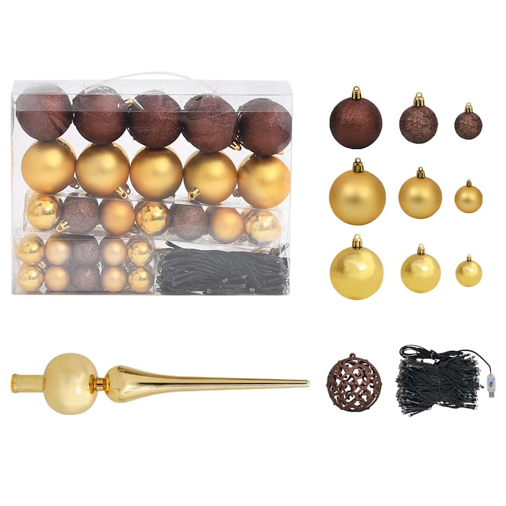 Arbre de Noël artificiel pré-éclairé et boules L 240 cm blanc - XIOS